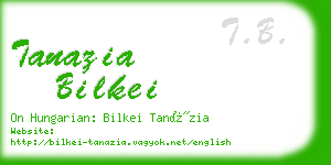 tanazia bilkei business card